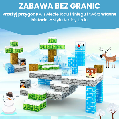 MagnaCraft™ STEM Klocki Magnetyczne - Kraina Lodu