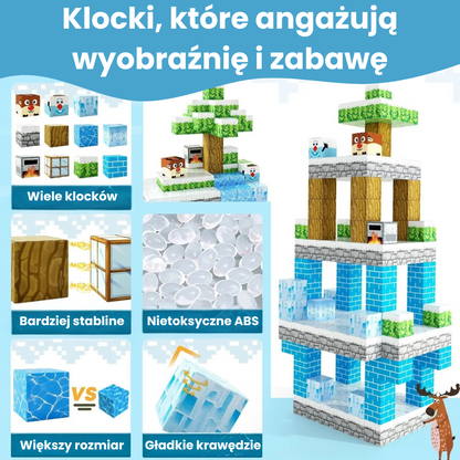 MagnaCraft™ STEM Klocki Magnetyczne - Kraina Lodu