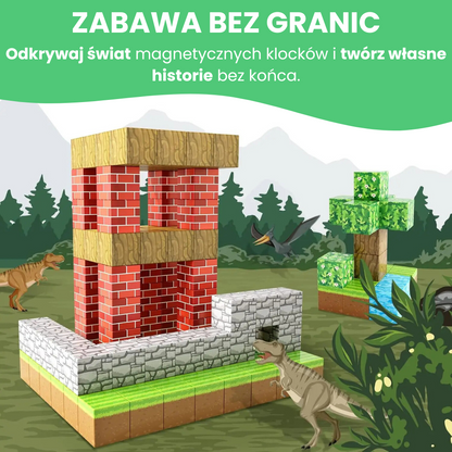 MagnaCraft™ STEM Klocki Magnetyczne - Podwójna Przygoda (200szt.)