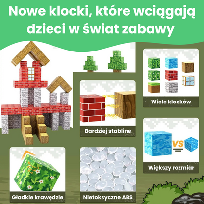 MagnaCraft™ STEM Klocki Magnetyczne - Podwójna Przygoda (200szt.)