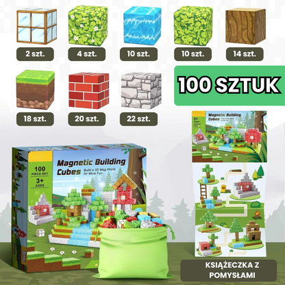 MagnaCraft™ STEM Klocki Magnetyczne - Podwójna Przygoda (200szt.)