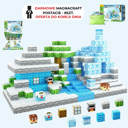 MagnaCraft™ STEM Klocki Magnetyczne - Kraina Lodu
