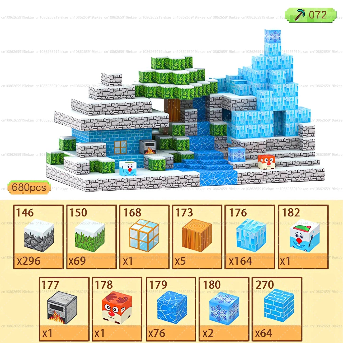 MagnaCraft™ STEM Klocki Magnetyczne - Kraina Lodu