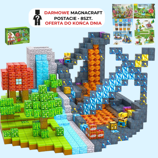 MagnaCraft™ STEM Klocki Magnetyczne - Podwójna Przygoda (200szt.)